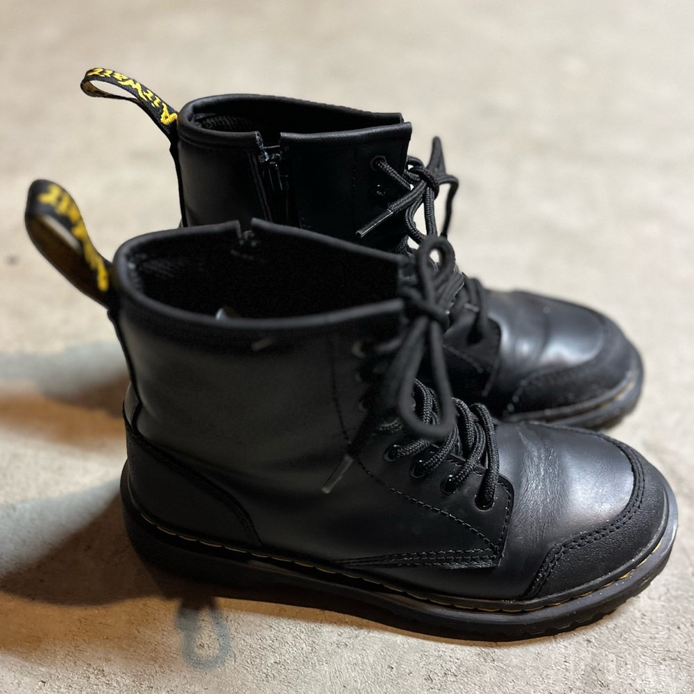 Kids Dr Marten Black Boots